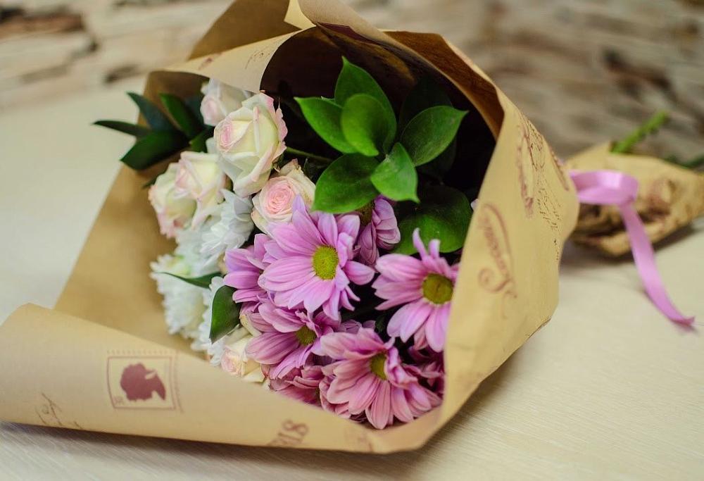 Букет цветов из: Розы и Хризантемы в Октябрьском Удмуртской республики