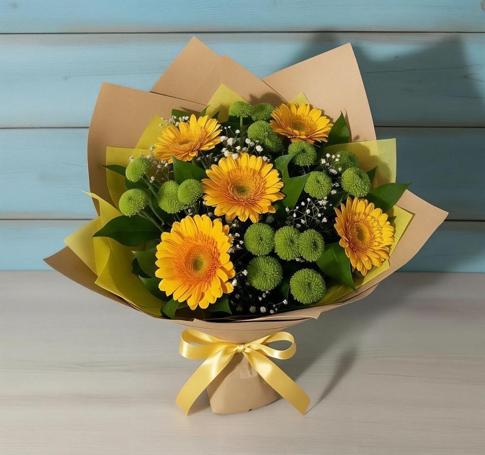 Букет цветов из: Герберы и Хризантемы в Октябрьском Удмуртской республики