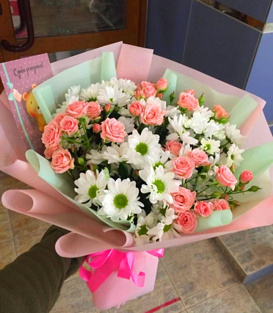 Букет цветов из: Розы и Хризантемы в Октябрьском Удмуртской республики