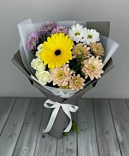 Букет цветов из:  Розы, Герберы и Хризантемы #REPLACE_PRED# Октябрьском Удмуртской республики