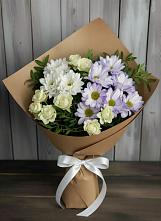 Букет цветов из:  Хризантемы и Розы в Октябрьском Удмуртской республики