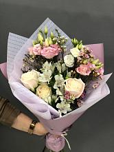 Букет цветов из:  Альстромерии, Розы и Лизиантусы #REPLACE_PRED# Октябрьском Удмуртской республики