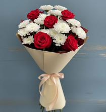 Букет цветов из:  Розы и Хризантемы в Октябрьском Удмуртской республики