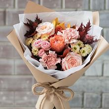 Букет цветов из:  Гвоздики, Хризантемы и Розы в Октябрьском Удмуртской республики