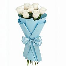 Букет 7 белых роз Проуд в Октябрьском Удмуртской республики