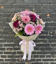 Букет цветов из:  Герберы и Хризантемы в Октябрьском Удмуртской республики