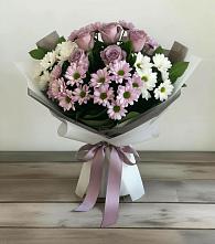 Букет цветов из:  Хризантемы и Розы в Октябрьском Удмуртской республики