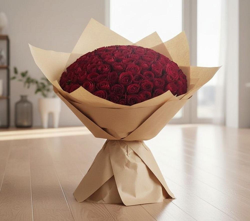 Букет 101 Красная роза в Октябрьском Удмуртской республики