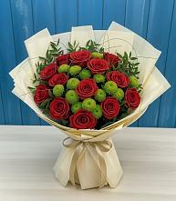 Букет цветов из:  Розы и Хризантемы в Октябрьском Удмуртской республики