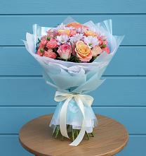 Букет цветов из:  Хризантемы и Розы в Октябрьском Удмуртской республики