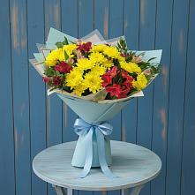 Букет цветов из:  Альстромерии и Хризантемы в Октябрьском Удмуртской республики