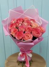 Букет 15 Розовых роз Равель в Октябрьском Удмуртской республики