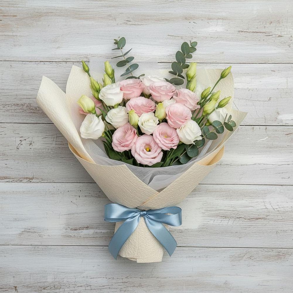 Букет цветов из: Лизиантусы в Октябрьском Удмуртской республики